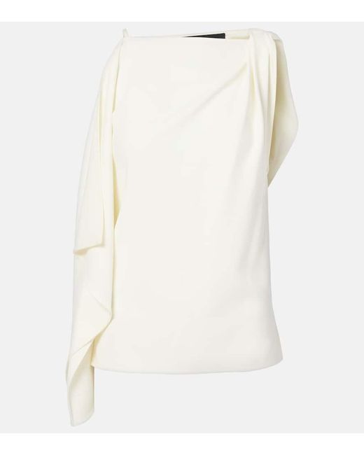 Proenza Schouler White Alyssa Draped Crepe Top
