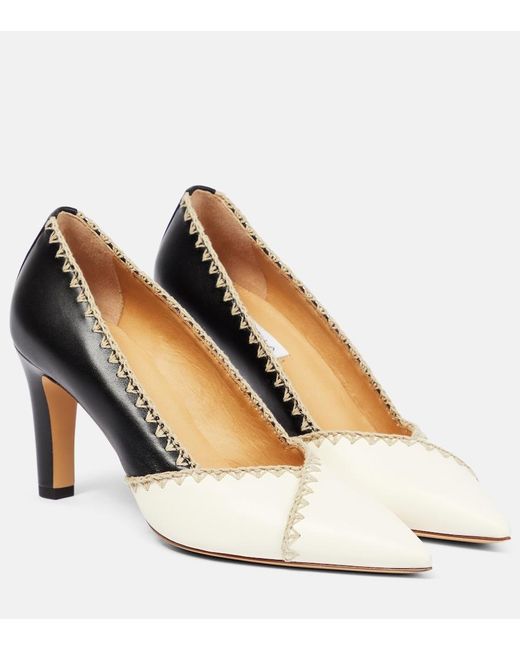 Gabriela Hearst White Aster Leather Pumps