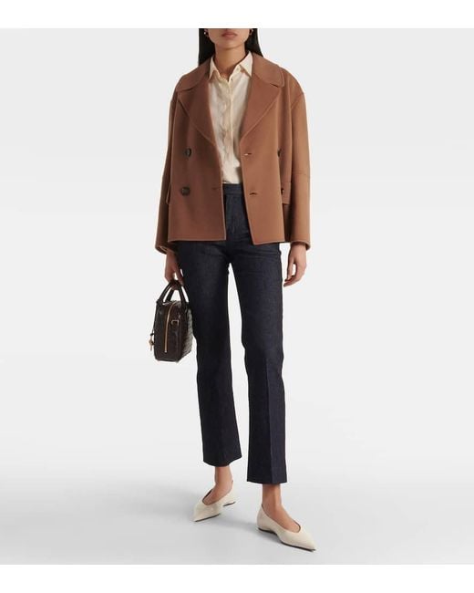 Max Mara Brown Cabanjacke aus Schurwolle