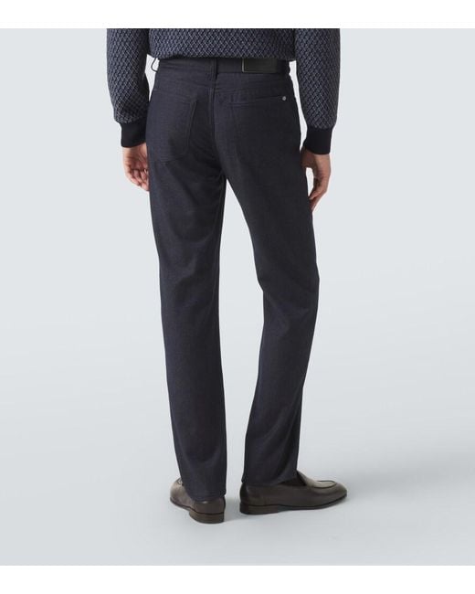 Agnona Blue Mid-Rise Straight Jeans for men