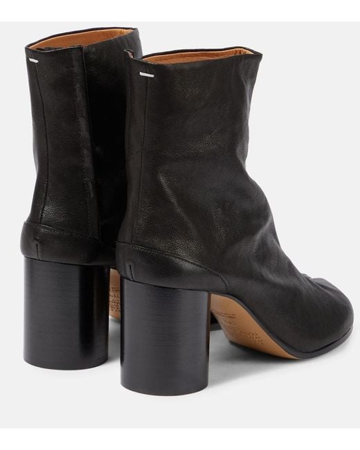 Maison Margiela Black Ankle Boots Tabi Aus Leder