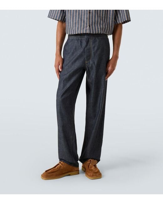 Bottega Veneta Blue Mid-Rise Straight Jeans for men