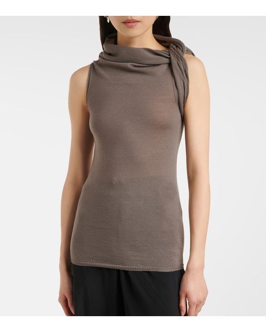Rick Owens Gray Wool Top