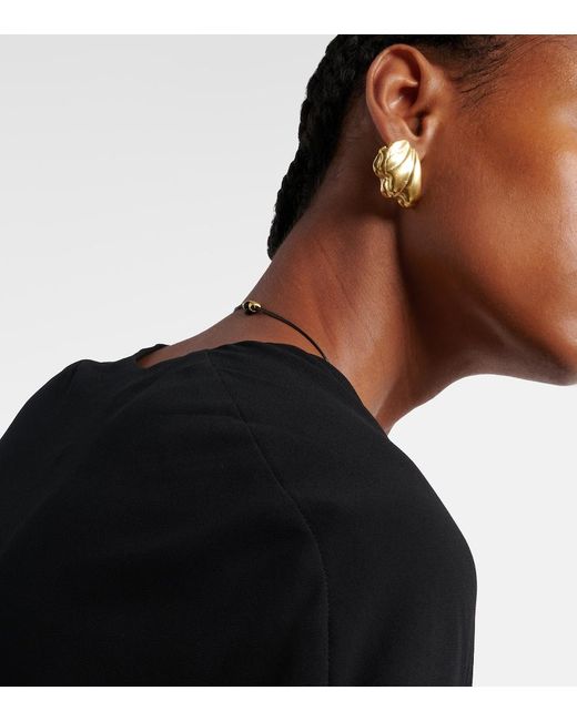 YSSO Metallic Ocean 24Kt-Plated Earrings