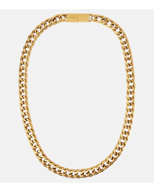 Saint Laurent Metallic Fine Ceinture Chain Belt