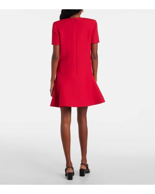 Valentino Red Minikleid Aus Crepe Couture