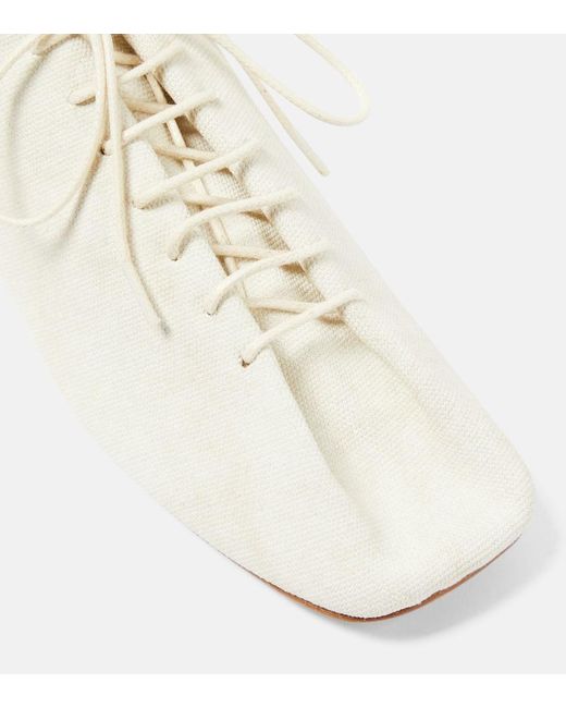 Lemaire White Souris Denim Derby Shoes