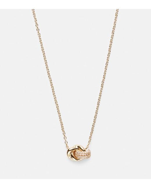 STONE AND STRAND White 14Kt Necklace With Diamonds
