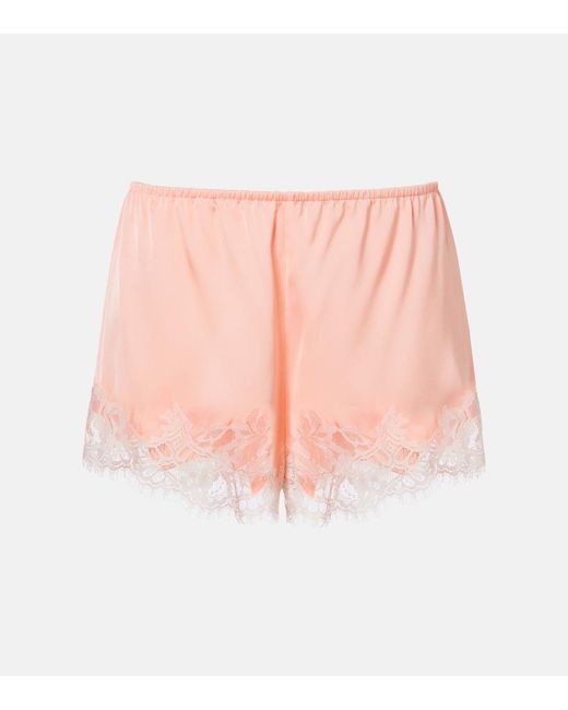 Faithfull The Brand Pink Norden Scalloped Shorts
