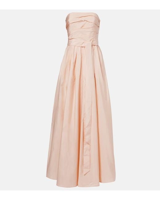 Max Mara Pink Elegante Quinoa Belted Gown