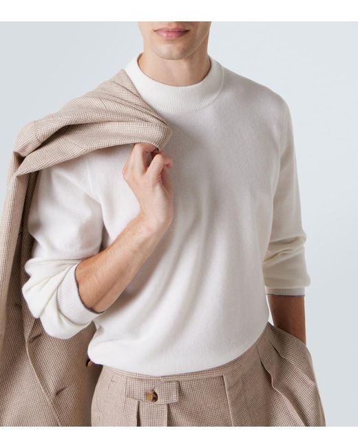 Pullover di Brunello Cucinelli in White da Uomo
