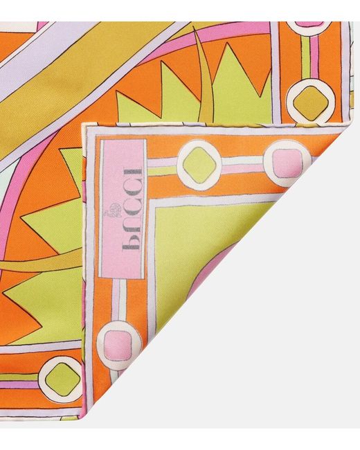 Emilio Pucci Multicolor Vivara Silk Twill Scarf