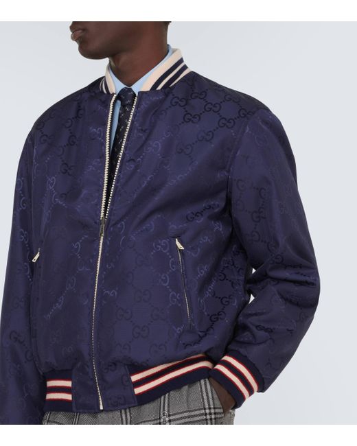 Gucci Blue Reversible GG Jacket for men