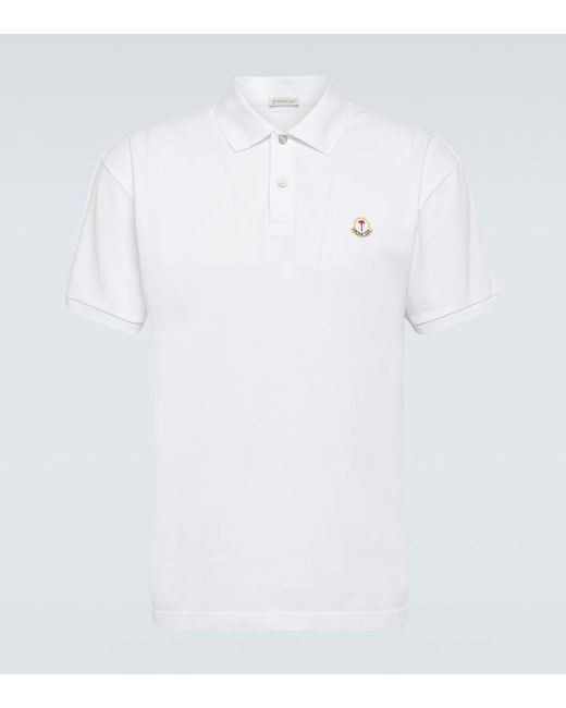 Moncler Genius White X Palm Angels Cotton Polo Shirt for men
