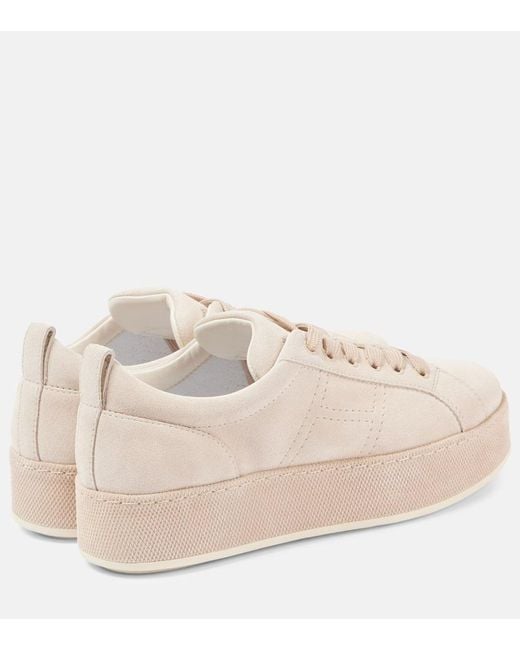 Hogan Natural H681 Suede Platform Sneakers