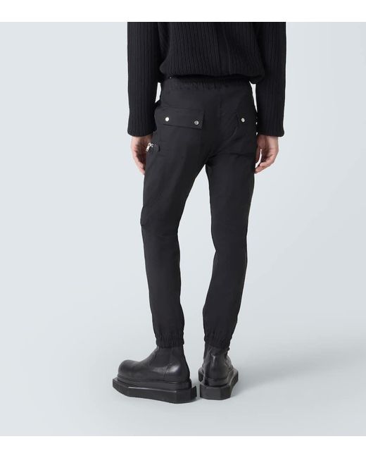 Pantalones Cargo Bauhaus En Mezcla De Algodon Rick Owens de hombre de color Black