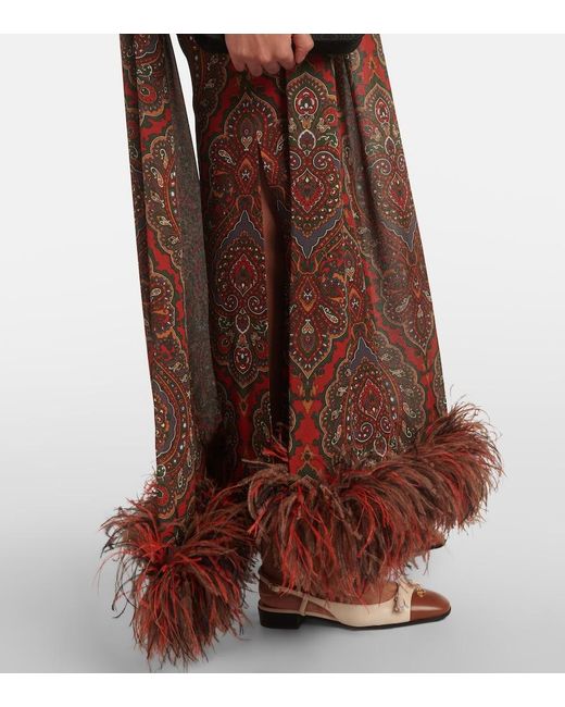 Valentino Red Voyage Imaginaire Silk Georgette Gown