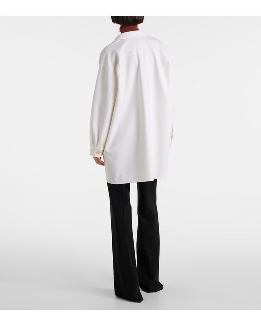 Max Mara White Orlaya Wool-Blend Blazer