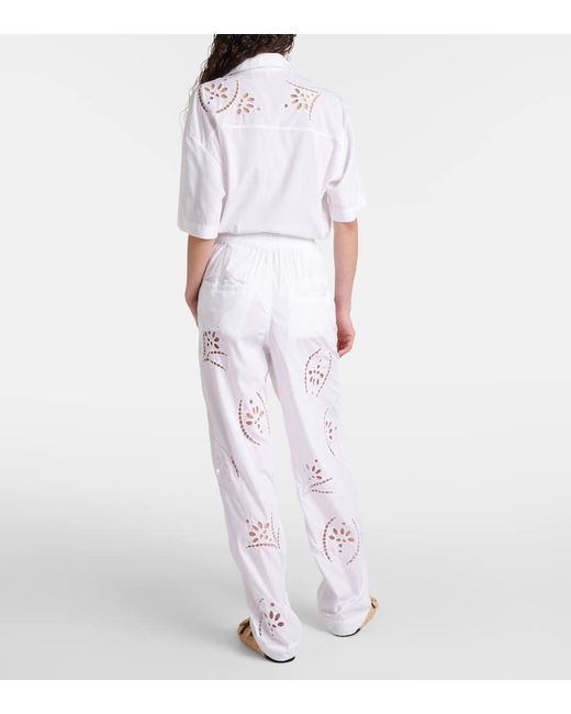 Isabel Marant White Weite Hose Hectorina