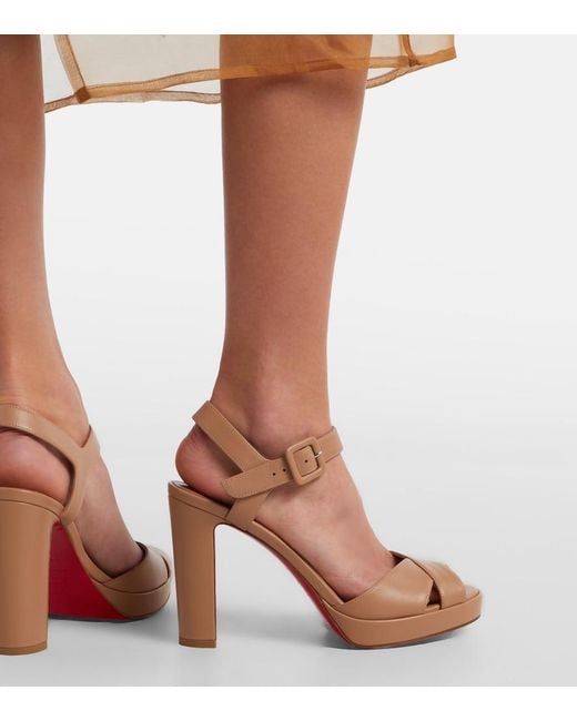 Christian Louboutin Pink Cora 100 Leather Sandals