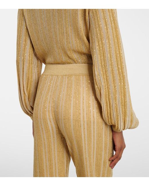 Missoni Natural Zig Zag Lame Straight Pants