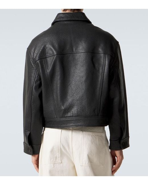Studio Nicholson Black Leather Jacket for men