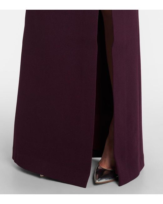 Rebecca Vallance Purple Charles Embellished Velvet Gown