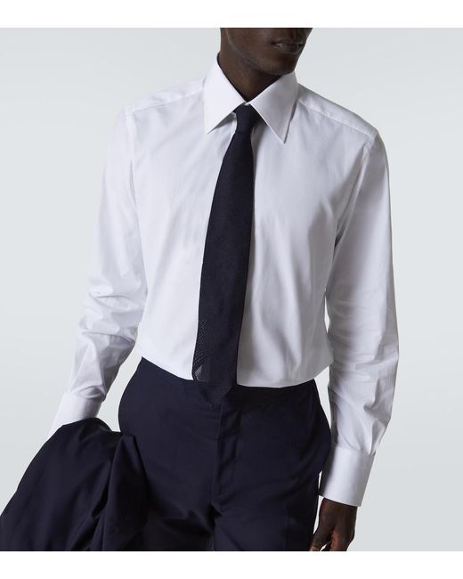 Tom Ford White Cotton Poplin Shirt for men