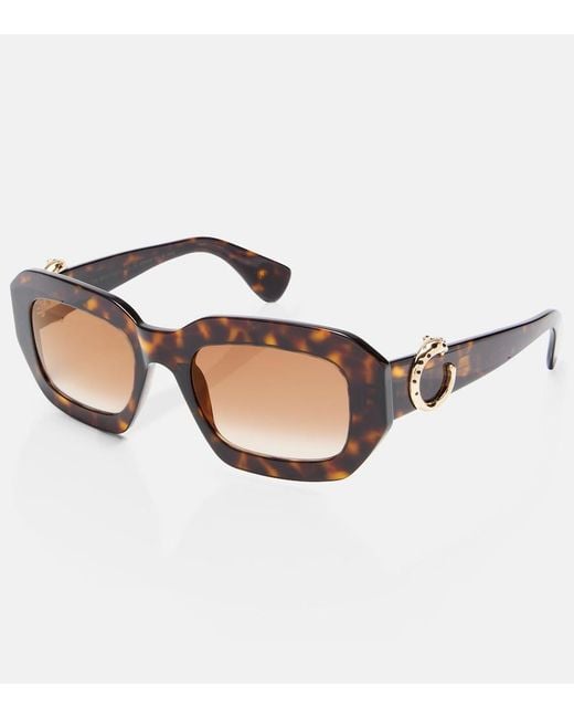 Cartier Brown Panthere De Cartier Square Sunglasses
