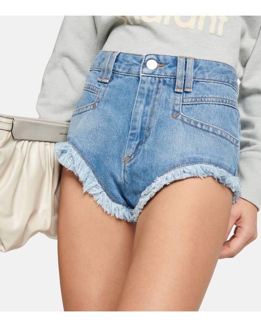 Isabel Marant Blue Jeansshorts Eneidao
