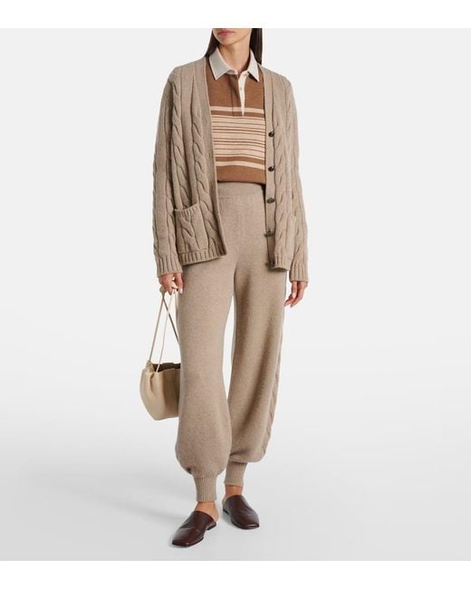 Loro Piana Brown Cardigan Napier Aus Kaschmir
