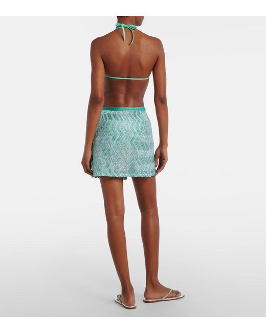 Missoni Blue Zigzag Wrap Skirt