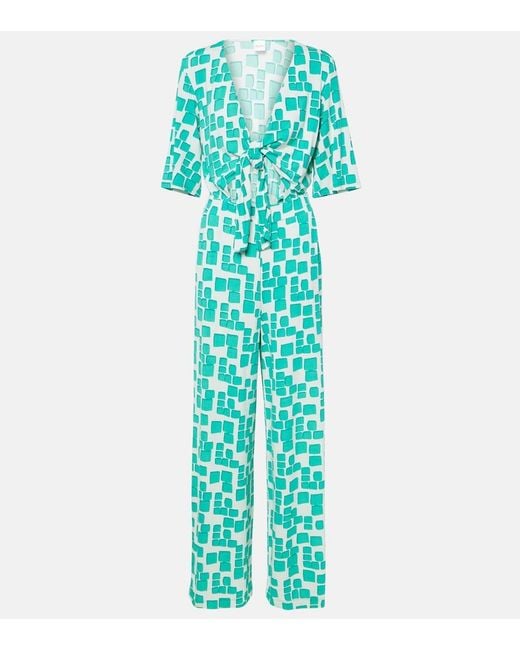 Max Mara Blue Papiri Jersey Jumpsuit