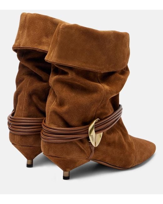 Isabel Marant Brown Edrika Suede Ankle Boots
