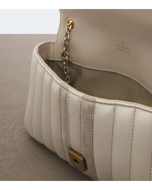 Gucci White Jetset Gg Marmont Mini Shoulder Bag