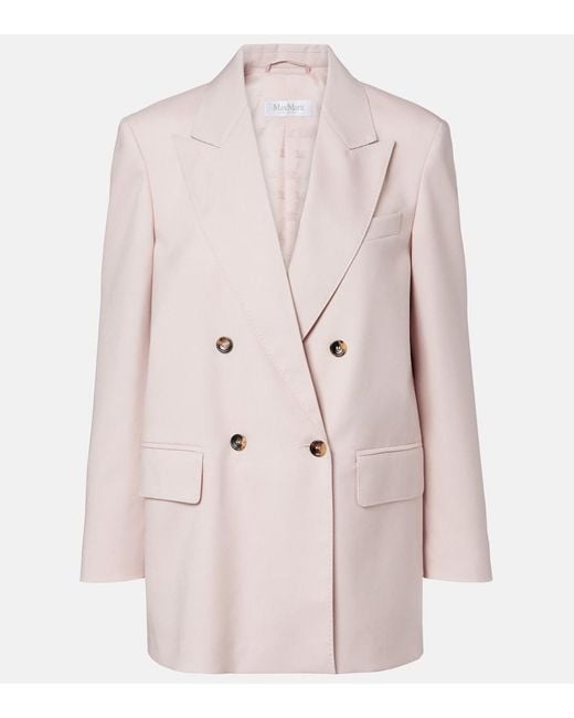 Max Mara Pink Ombrosa Wool-Blend Blazer