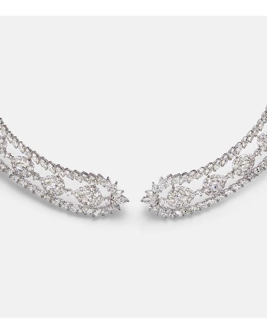 YEPREM Metallic Y-Couture 18Kt Choker With Diamonds