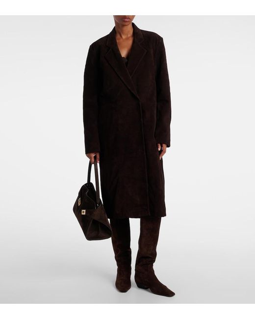 Staud Brown Sabine Suede Coat