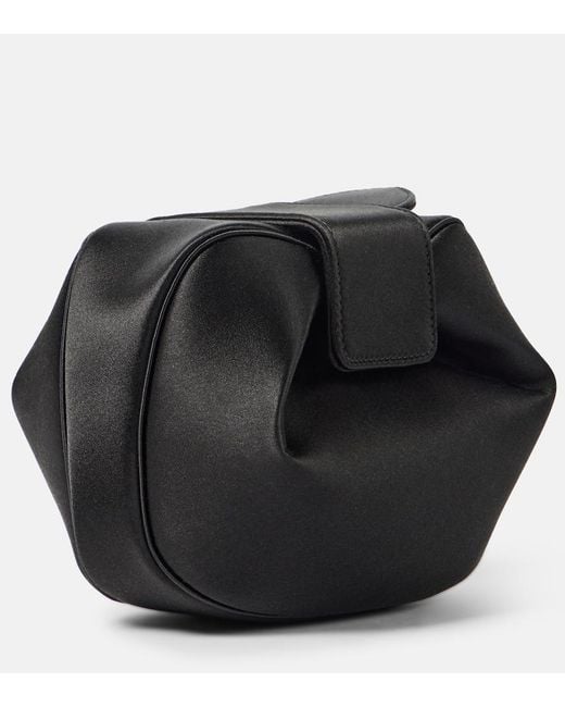 Gabriela Hearst Black Soft Demi Satin Clutch