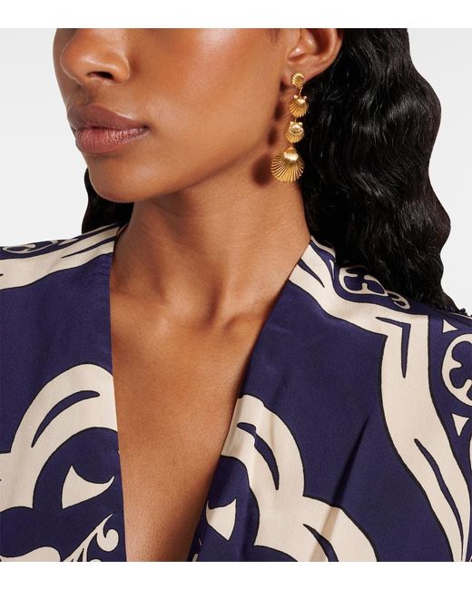 Orecchini Pendenti Marley di Jennifer Behr in Metallic