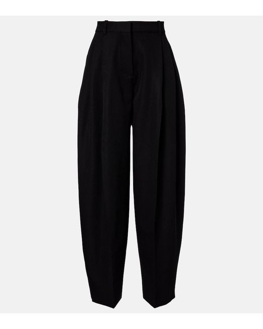 Jacquemus Black Virgin Wool Wide-Leg Pants