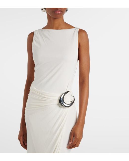 Staud White Talia Wrap Dress