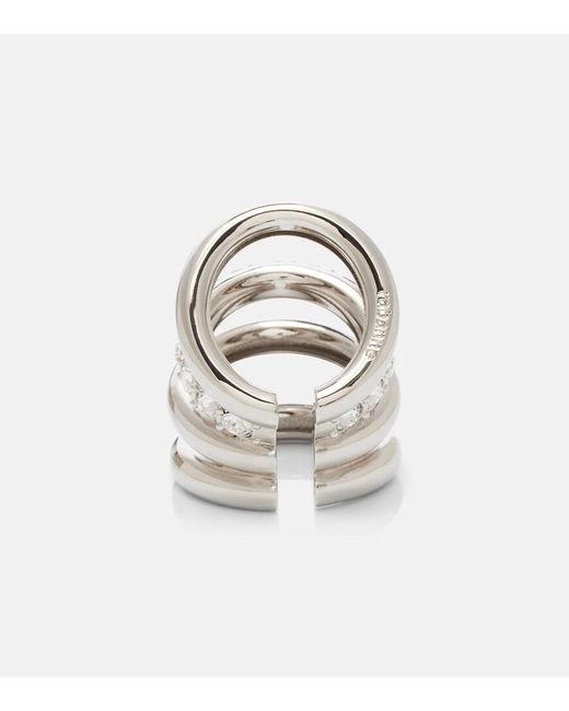 Rabanne White Ring Mit Kristallen