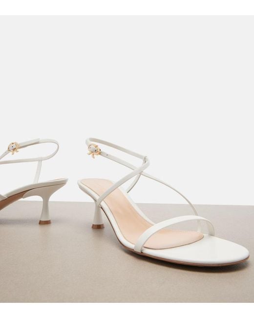 Gianvito Rossi White Ascent Leather Sandals