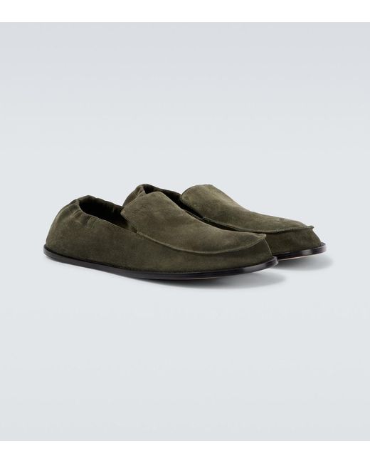 Loewe Loafers Flex Aus Veloursleder in Green für Herren