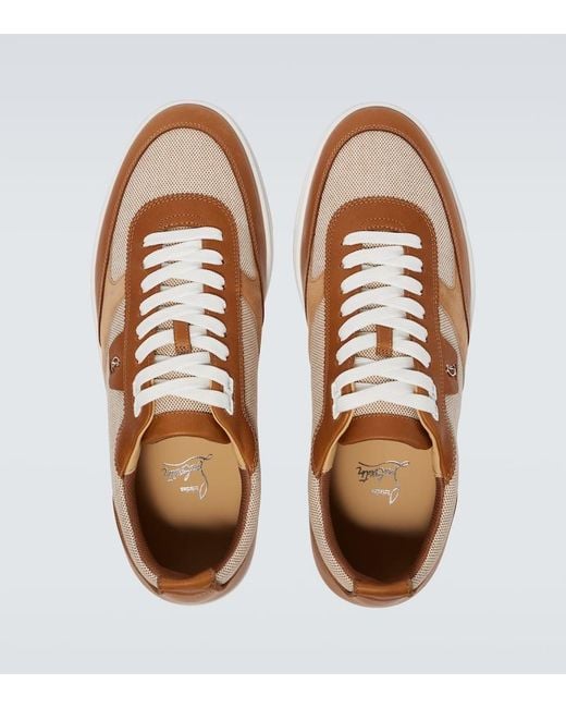 Sneakers Tutti Rui Con Pelle di Christian Louboutin in Brown da Uomo