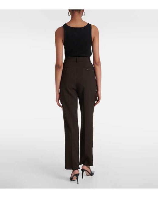Pantaloni Regular Bea A Vita Alta di Frankie Shop in Brown