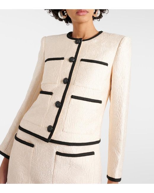 Veronica Beard Natural Darla Jacquard Jacket