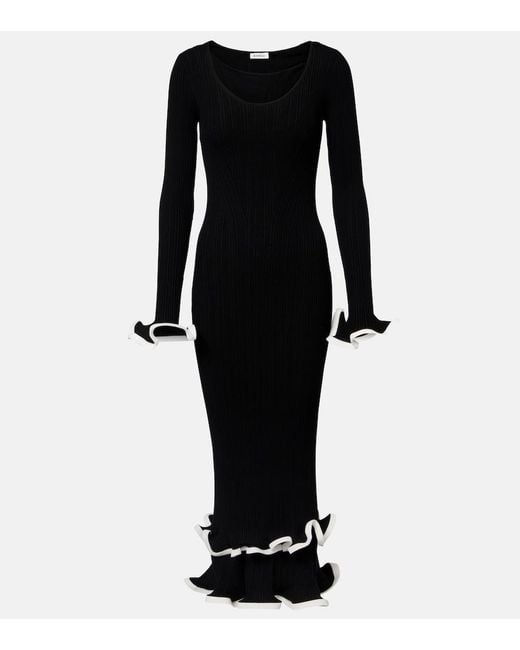 jonathan simkhai ribbed dress JONATHAN SIMKHAI STANDARD Megan Compact Rib Racer Back Dress in Lemon