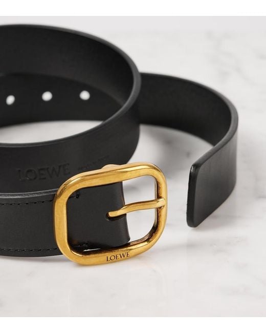 Loewe Black Leather Belt
